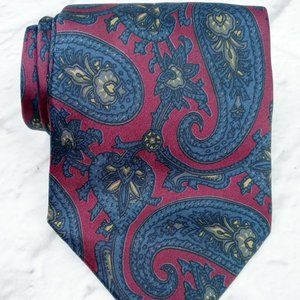 Isaco Designs Necktie Mens 100% Silk Paisley